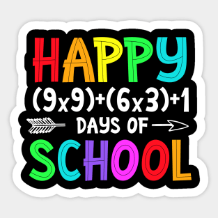 Funny Math Formula Happy 100 Days of School Back to School Sticker